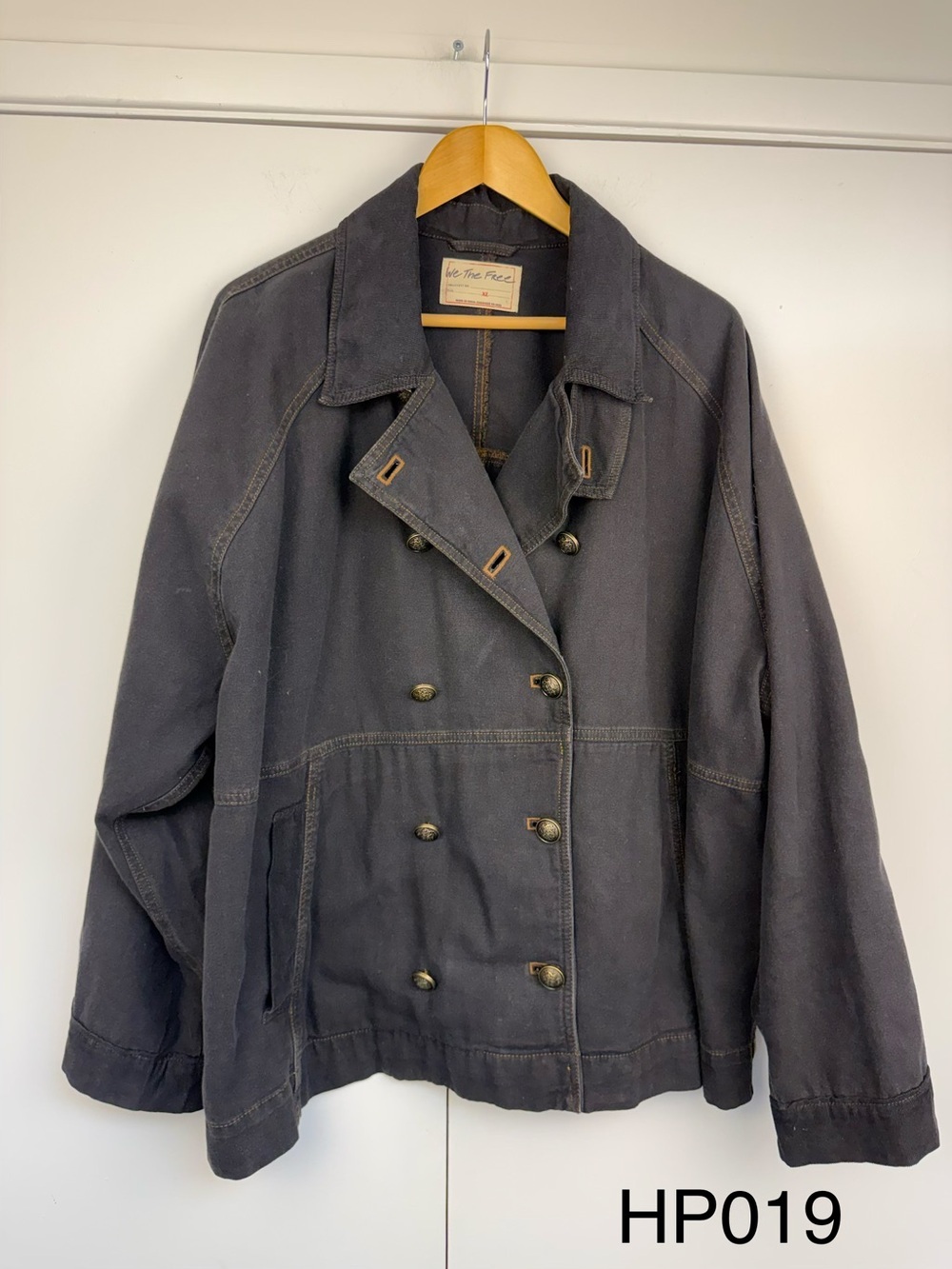 Free People We The Free Viva Surplus Jacket Black XL Cotton